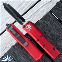 Microtech UTX-85 Spartan 230-1RD Black Blade Red Handle