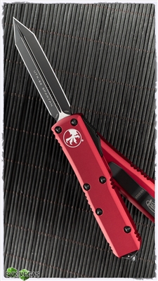 Microtech UTX-85 Spartan 230-1RD Black Blade Red Handle