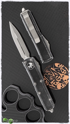 Microtech UTX-85 D/E 232-10DBK Apocalyptic Blade Distressed Black Handle