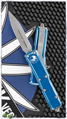 Microtech UTX-85 D/E 232-10DBL Apocalyptic Blade Distressed Blue Handle