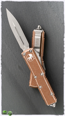 Microtech UTX-85 D/E 232-10DTA Apocalyptic Blade Distressed Tan Handle