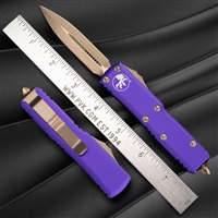 Microtech UTX-85 D/E 232-13PU Bronzed Blade Purple Handle