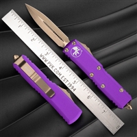 Microtech UTX-85 D/E 232-13VI Bronzed Blade Violet Handle