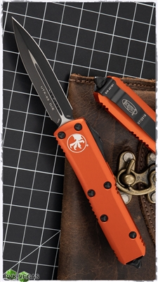 Microtech UTX-85 D/E 232-1OR Black Blade Orange Handle