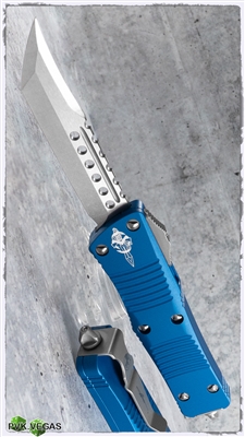 Microtech Troodon Hellhound 619-10BL Signature Series Blue Handle