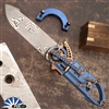 Steigerwald Steampunk/Horological Knife Blue W/Bronze Accents
