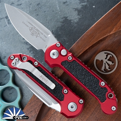 Microtech LUDT Gen 3 1135-10APRD Apocalyptic Blade, Red Handle Grip Inlay