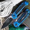 Microtech LUDT Gen 3 1135-1BL Black Blade, Blue Handle Grip Inlay