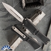 Microtech Combat Troodon Gen 3 1142-10 Double Edge Stonewash Blade, Black Handle