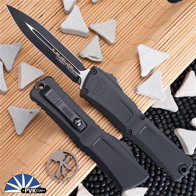 Microtech Combat Troodon Gen 3 1142-1T Double Edge Black Blade, Black Handle Tactical