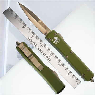 Microtech Ultratech Bayonet 120-13OD Bronze Blade & Hardware OD Green Handle