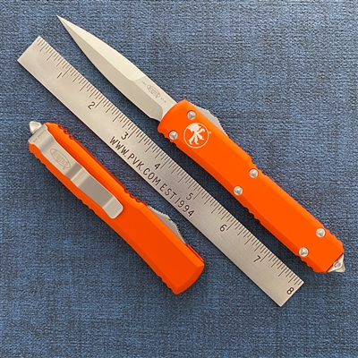 Microtech Ultratech Bayonet 120-4OR Satin Blade, Orange Handle