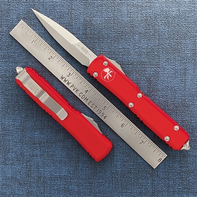 Microtech Ultratech Bayonet 120-4RD Satin Blade, Red Handle