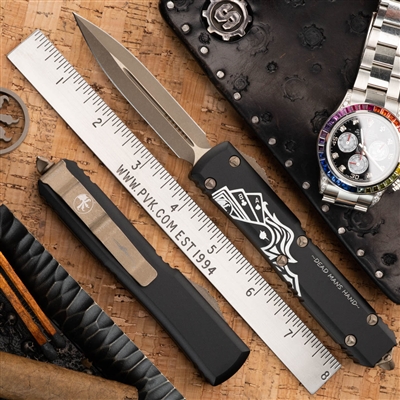 Microtech Ultratech D/E 122-13DMS Bronze Apocalyptic Blade, Dead Mans Hand Limited Edition