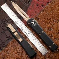 Microtech Ultratech D/E 122-14 Serrated Bronzed AP Blade & HW