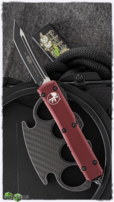 Microtech Ultratech T/E 123-1MR Black Blade Merlot Handle