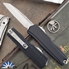 Microtech Cypher Gen 2 1241-10 Single Edge (Wharncliffe) Apocalyptic Blade, Black Handle
