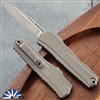 Microtech Cypher Gen 2 1241-10APNC Single Edge (Wharncliffe) Apocalyptic Blade, Natural Clear Handle