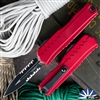 Microtech Cypher Gen 2 1242-2RD Double Edge Black Full Serrated Blade, Red Handle