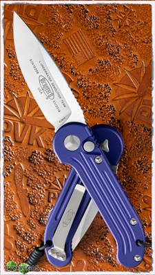 Microtech LUDT 135-4PU Satin Blade Purple Handle