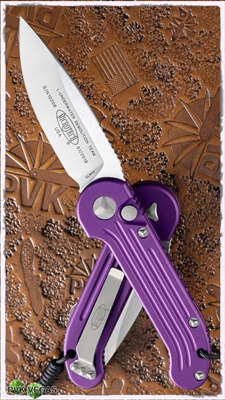 Microtech LUDT 135-4vi Satin Blade Violet Handle