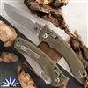 Microtech Amphibian 137RL-10FLGTOD Ram-Lok Stonewash OD Green Fluted G10