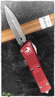 Microtech Troodon D/E 138-4RD Satin Blade Red Handle