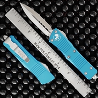 Microtech Troodon D/E 138-134TQ Satin Finish Blade Turquoise Handle