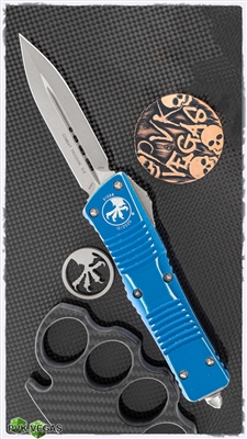 Microtech Combat Troodon D/E 142-10DBL Distressed Blue