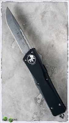 Microtech Combat Troodon D/A OTF LTD 143-S10 Stonewash Blade Black Handle