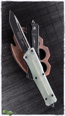 Microtech Combat Troodon 144-1GTJGS T/E Black Blade Jade Green G10 Handle