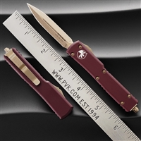 Microtech UTX-70 D/E 147-13MR Bronzed  Blade Merlot Chassis