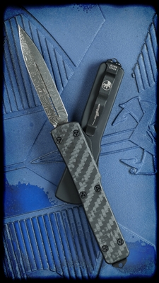 Microtech LTD Edition UTX-70  Damascus D/E Blade Carbon Fiber Handle