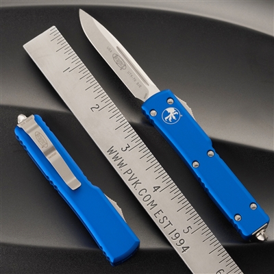 Microtech UTX-70 148-10BL Stonewashed Blue Handle