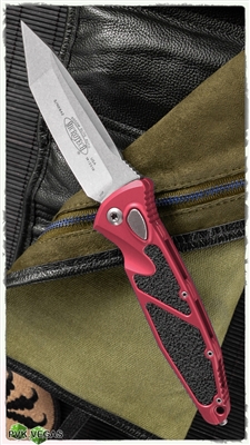 Microtech SOCOM Elite Auto T/E 161A-10RD Stonewash Blade Red Handle