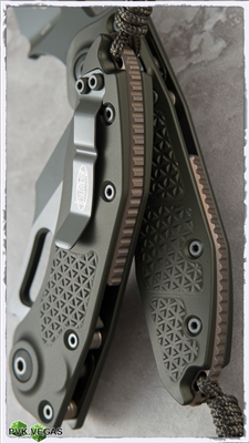 OD Green Serrated Bronzed Hardware and Backspacer stitch auto USN Edition with M390 metal.