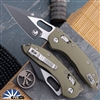 Microtech Stitch 169RL-1FLGTOD Ram-Lok G10 Fluted OD Green, Stonewash Blade