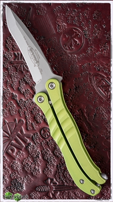 Microtech Metalmark 170-7GN Green Handle Stonewash Blade