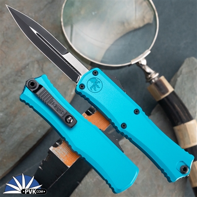 Microtech Hera II Mini 1701M-1TQ Bayonet Black Blade, Turquoise Handle