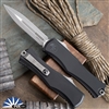 Microtech Hera II 1702-10AP Double Edge Apocalyptic Blade, Black Handle