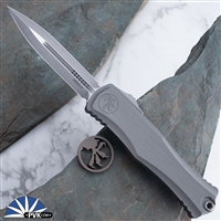 Microtech Hera II 1702-10APNC Double Edge Apocalyptic Blade, Natural Clear Handle