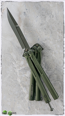 Microtech Tachyon III Balisong Knife 173-1GR Tactical OD Green