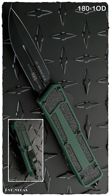 Microtech QD Scarab D/E-S 180-1OD Black Blade OD Green Handle