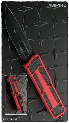 Microtech QD Scarab D/E-S 180-1RD Black Blade Red HandleMicrotech QD Scarab D/E-S 180-1RD Black Blade Red Handle