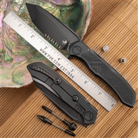 Microtech Anax 191C-2DLCTCFITI Tanto Edge DLC M390, Integral Titanium W/Carbon Fiber