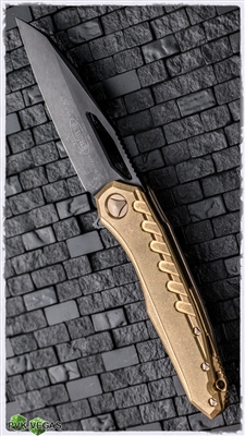 Microtech Sigil MK6 S/E Brass Handle DLC Blade
