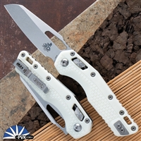 Microtech Standard Issue MSI 210T-10PMWH30 Ram-Lok Polymer White, Stonewash Blade 30th Anniversary Edition