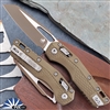 Microtech Standard Issue MSI 210T-1PMCDE Ram-Lok Polymer Dark Earth, Cerakote Blade