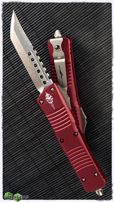 Microtech Combat Troodon 219-13MR Hellhound Signature Series Bronzed Blade & Hardware Merlot Handle