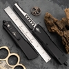 Microtech Combat Troodon Straight Razor Smooth 219RS-1TS Two Tone Blade Black (Smooth) Handle